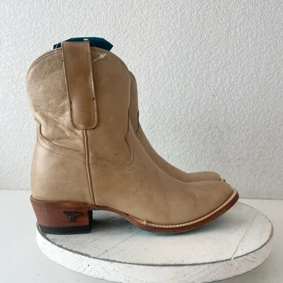 Lane PLAIN JANE Womens Cowboy Bootie 7.5 Butterscotch Western Cowgirl Ankle Boot - Picture 2 of 11